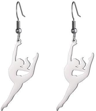Amaxer Gymnastik Ohrringe für Mädchen Turner Geschenke Herz Gymnastik Schmuck Inspirierende Gymnastik Team Geschenke Statement Dangle Drop Ohrringe Schmuck Geschenk (Gymnastik Styling 9)