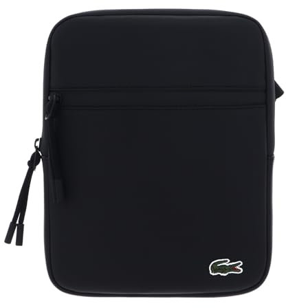 Lacoste Herren Umhängetasche M Flat Crossover Bag, Handtasche,Schultertasche,Cross-Body,Noir (P00),Einheitsgröße (One Size)