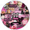 POPNWOW Schwarz Rosa Aufkleber 55 Stück Wasserdicht Vinyl Cute Black Pink Stickers für Reisekoffer Gepäck Laptop Wasserflasche iPad Smartphone Fahrrad Skateboard Helmet Gitarre