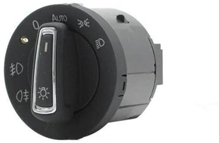 TREGOO Automatischer Scheinwerferschalter Kompatibel Mit VW Für Golf 7 Mk7 2012-2021 Schwarz Rotary Automatik