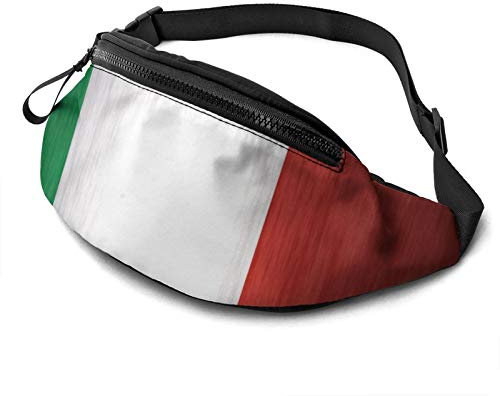 Gürteltasche mit italienischer Flagge, für Damen und Herren, lässige Gürteltasche, Crossbody-Bauchtasche mit verstellbarem Riemen für Outdoor, Laufen, Wandern, Italien-Flagge, Einheitsgröße, modisch