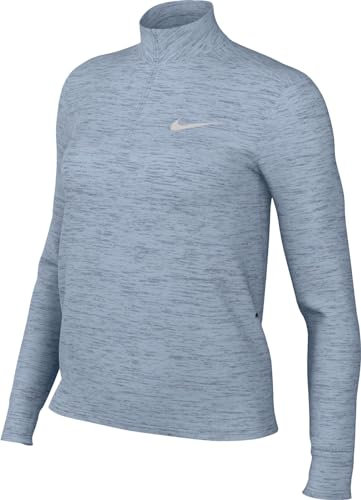 Nike Women's W Nk Swift Elmnt Df Uv Hz Top Long Sleeve, Lt Armory Blue/Reflective Silv, L