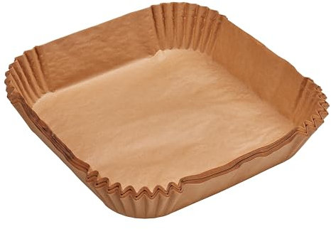 Chef Aid Square Paper Air-Fryer Liners, Pack of 40 with each liner measuring 20cm X 20cm, an air-fryer essential