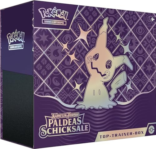 Arkero-G Pokemon Karmesin & Purpur Paldeas Schicksale Top Trainer Box | DEUTSCH | Sammel-Karten inklusive Arkero-G 100 Soft Sleeves