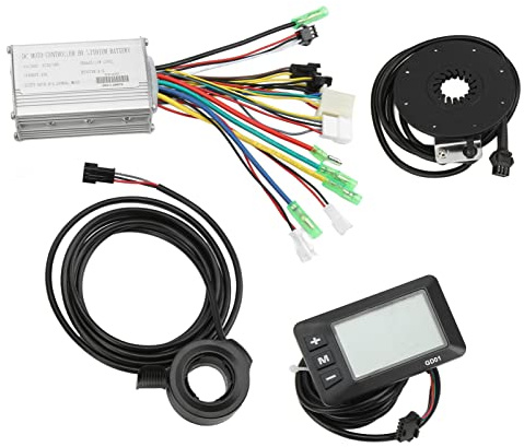 36V 48V Bürstenloses Controller-Kit für Elektrofahrräder, 15A wasserdichter Motorcontroller, 250W 350W LCD-GD01-Panel, Daumengas-E-Bikes-Konvertierungs-Power-Assist-Sensor-Kit