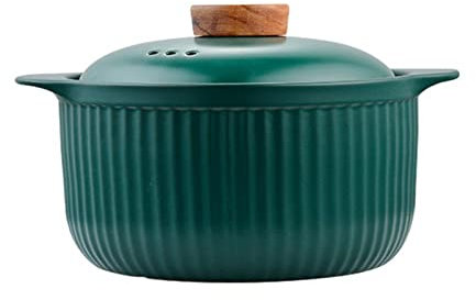 ABNNHK Olla para Sopa, cazuela, Olla para estofado, Olla de cerámica con Tapa, Olla para Sopa, cazuela térmica Resistente a Altas temperaturas de Gran Capacidad