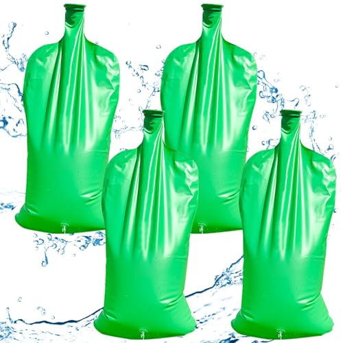 Sistema di irrigazione dell'albero, sacca per annaffiato ad albero da 4 pezzi 15 litri di giardinaggio resistente alle lacrime del sistema di irrigazione regolabile riutilizzabile a rilascio lento a