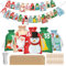 Adventskalender zum Selber Befüllen, 24 Adventskalender Tüten Säckchen, Stoffsäckchen Geschenktüten Weihnachten, Weihnachtskalender zum Befüllen, Weihnachtsdeko für Kinder Frauen Männer