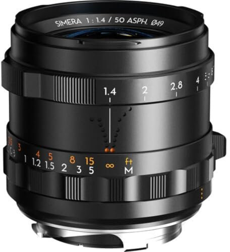 THYPOCH Lente de fotografía de Marco Completo Simera 50 mm f1.4 para Leica M Mount – Negro