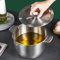Filtre à huile en acier inoxydable avec filtre à huile à mailles fines, pour stocker l'huile de friture et la graisse de cuisson (5,2 l)