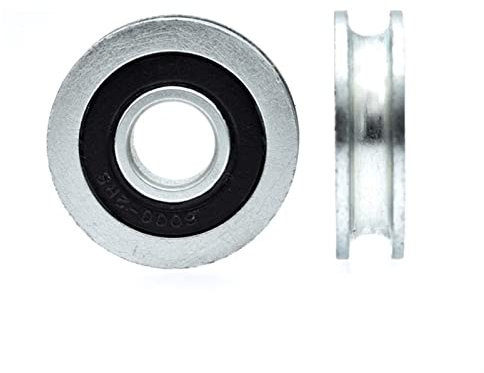 Flaschenzug, 1 Stück 10 * 30 * 8 mm U-Nut-Lagerrolle mit gerilltem, nicht standardmäßigem konkavem Rad, Führungsrad for Drahtseil/Schiene mit 5 mm Durchmesser, einzelner Flaschenzug