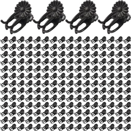 GXXMEI Pflanzenclips, Orchideen-Clips, Orchideen-Stütz-Clips für Blumen und Ranken, zur Unterstützung von Stielen, Reben, aufrecht, Dunkelbraun, 400 Stück