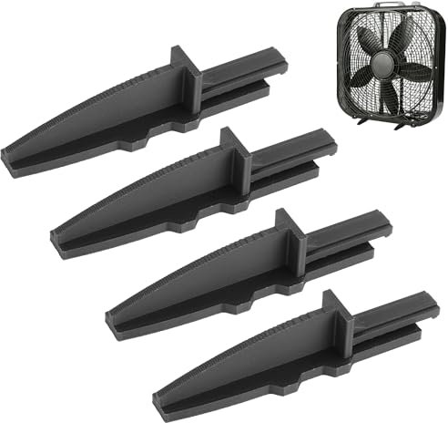 EAORBD Box Fan Replacement Feet for Lasko 20 Box Fan Feet, Stronger Than Original, Anti-Tip Foot Set Accessory, 2 Sets of 2 Feet, 4 Feet Total, Black