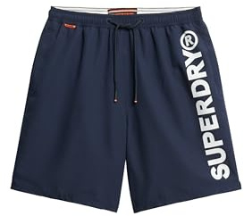 Superdry Herren 43,2 cm Sport-Badeshorts mit Grafik Marineblau S