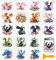 GLOBLELAND 18 Blatt Bunte Fantasy Drachen UV DTF Tasse Transfer Aufkleber 3.9x3.6 Zoll Magische Blumen Bunte DTF Transferaufkleber Möbel Großformat Transfers für Glasbecher Keraflott Möbel Glas Holz