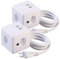 revolt Steckdosenwürfel Schweiz: 2er-Set 4-fach-Steckdosen-Würfel mit USB-C PD 20 W & 2x USB-A mit QC (Steckdosenleiste platzsparend, Steckdosenwürfel USB)