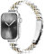 wipalor Metal Band Compatible with Apple Watch Straps Women 42mm 41mm 40mm 38mm, Elegant Strap for Apple Watch Straps, Stainless Steel Band for iWatch Strap Series 11 10 SE 9 8 7 6 5 4 3,Silver-Gold