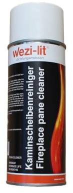 wezi-lit Kaminscheibenreiniger & Rußentferner – Kraftvoller Reinigungsschaum für Glas & Metall – Saubere Kaminscheibe | Mühelose Reinigung