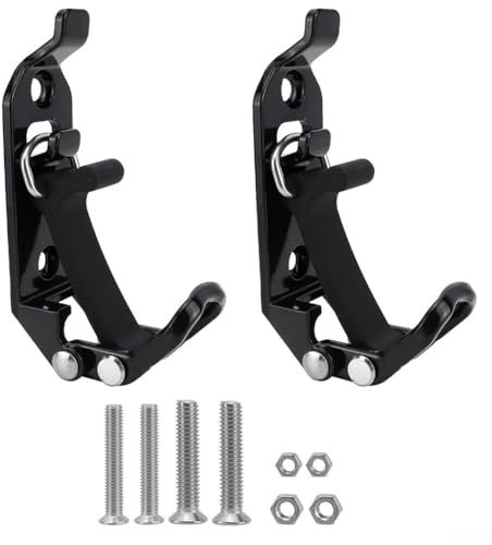 HpLive 2/4/6 Stück Metall Dachgepäckträger Montagesatz Klemmen für Schaufel Werkzeuge Ausrüstung, mit Schnellspanner(2pcs)