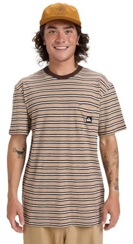 Quiksilver Onyx Striped - T-Shirt - Männer - M - Braun.