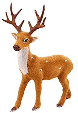 SELVFZ Simulazione Peluche Renna Alce Bambole Vacanza Renna Figure In Piedi Cervo di Natale 15/20/25/30/35 cm Ornamenti di Natale Capodanno