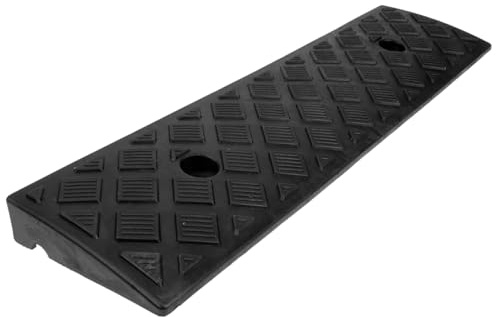 Hemobllo Curb Ramp Plastic Car Ramp for Driveway Garage Loading Dock and Parking Lot 19.69 X 5.12 X 1.18 in Threshold for Motorcycle and Vehicle Access
