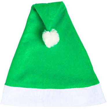 Lote 20 Gorros de Papá Noel Navidad para adulto. 30x43 cm. En Poliéster Suave, con Pompón, para Fiestas y Disfraces Navideños.