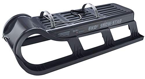 EKO Snow-Star 100 Luge orientable en plastique avec patins en acier inoxydable, 100 cm, pour 2 personnes, jusqu'à 100 kg, résistant au froid jusqu'à -50 °C