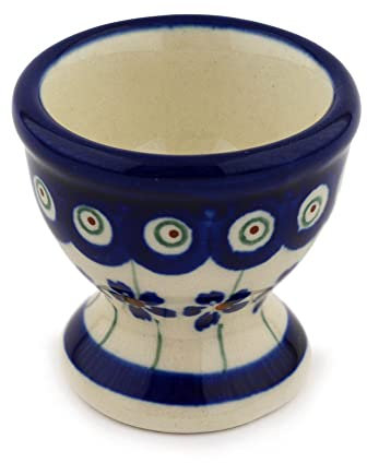 Boleslawiec Pottery Egg cup, Original Bunzlauer Keramik, Decor 166a