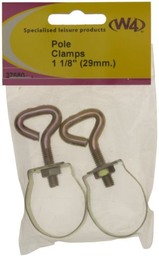 W4 Pole Adjustment Clamps - Silver, 1 1/8 Inch