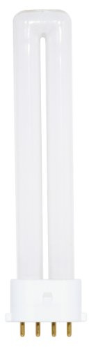 Satco S8364 2700K 9-Watt 2G7 Base T4 Twin 4-Pin Tube for Electronic and Dimming Ballasts, 1 Count (Pack of 1)