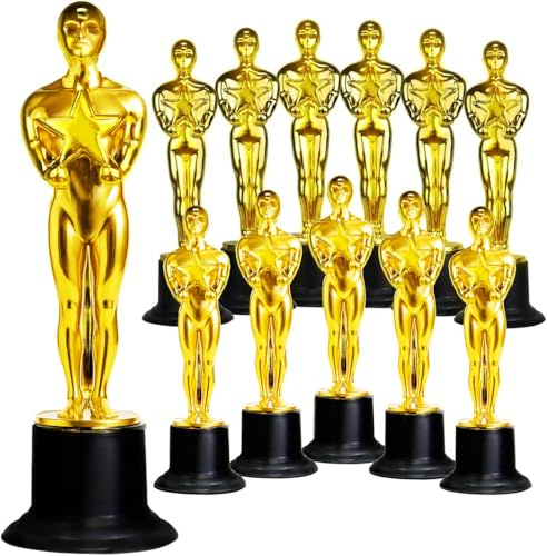 GiftExpress 24-Pack 6 Gold Award Trophy, Award Statues, Statues Trophies for Award Ceremony, Appreciation Gift (Pack of 24)