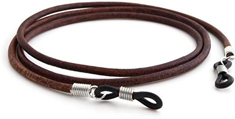 GAWK Eyewear 100% Genuine Leather Glasses Cord Spectacle Lanyard (Brown)
