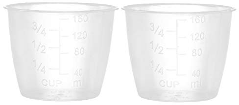 Alvivi Taza Medidora Plástica con Graduación para Arroz Soya Lenteja Harina Partícula Herramientas de Medición Olla Arrocera Hogar Cocina Electrica Transparente 2 Pcs