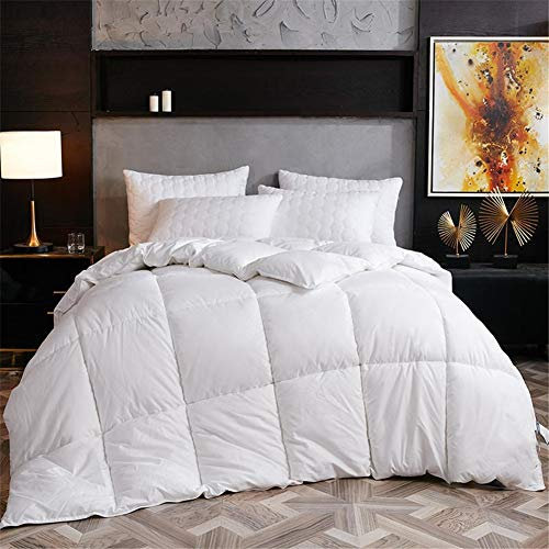 BEDSETS Bettdecke 150x200 cm 4 Jahreszeiten, Zertifiziert Atmungsaktive Schlafdecke, Super Weiche Kuschelige Steppdecke Atmungsaktiv & Wärmeausgleichend (Weiß,220x240cm2 kg)