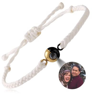 EMIRISTIC Personalisiertes Foto-Armband mit Bild im Inneren – handgefertigtes, verstellbares Bild-Armband, Adjustable, Nylon, Kein Edelstein