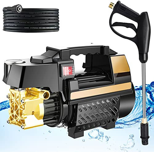 Pressure Washer Gun, 3000 PSI 2.3GPM Electric Power Washer 2200W IPX5 Car Wash Cleaner Machine for Washing Cars, Driveway, Patio Waterpipe15m/49ft long-water-gun