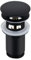 BALNEO Bouchon Évier Universel Click Cone Pop-Up Noir, Laiton, Antirouille, 4 Joints, Joint, Bonde, 66mm X G1 1/4, avec Trop-Plein, C-Click