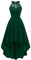 Bbonlinedress Robe Robe Patineuse Femme Chic et Elegant Longue de Cocktail Soirée Mariage Invité Bal de Promo Anniversaire Dark Green 3XL