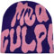 COTBENN Frauen Beanie Alphabet MEA Culpa Skull Cap für Frauen Beanies Wolle Acryl Gestrickte Wintermütze Frauen, lila, pink, Einheitsgröße-M