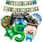 8 Stk Geburtstagsdeko Jungen 5 Jahre Miner Gamer Anime Cartoon Kindergeburtstag Luftballons Geburtstag Deko Set Happy Birthday Girlande Kinder Grün Blau Banner Helium Folienballon Partyzubehör Deko