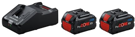 Bosch Professional 18V System Cordless Battery Starter Set: 2X ProCORE 18V 8.0Ah Batteries + Ultra-Fast Charger GAL 18V-160