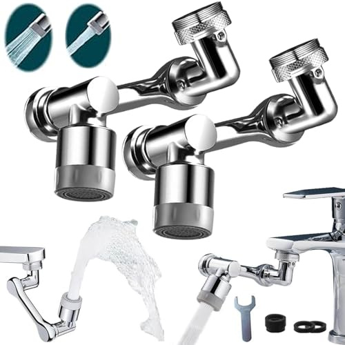 krivo schwenkhahn, krivo schwenkhahn 1080 drehbar, 1080 Grad Drehbarer Wasserhahn, water Jake Wasserhahn Aufsatz, 1080 Großwinkel-dreh-spritzfilter-wasserhahn, 2 Modi Mit Adapter Für Bad Und Küche