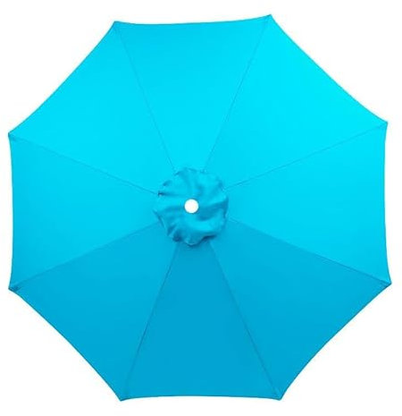 XRDSHY Sonnenschirm Ersatzbezug 3m 8 Streben, UV-Schutz Ampelschirm Bezug, Wasserdicht Schirmbezug Sonnenschirm Ersatzteile für Balkon, Garten, Pool und Strand, See-Blau