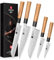 XINZUO Küchenmesser Set 5er 67 Schichten Damaststahl Chefmesser Set, Profi Geschmiedet Damaskus messerset Scharfe Klinge Kochmesser Set -Chef Santoku Brot Allzweck Obst Messer -Olivenholz Griff