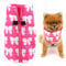 SMALLLEE_LUCKY_STORE Pet Water Resistant Winter Jacket Vest with D-ring for Small Dog Cat Zip-up Padded Puppy Coat Chihuahua Yorkie Kitten Warm Clothes, Hot-pink, S