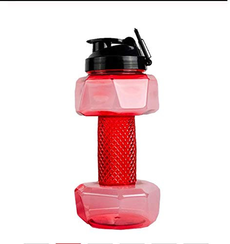 CHDWEY Hanteln Sport-Wasser-Flaschen Tragbare Plastikflasche Shaker Fitness Hantel Unisex