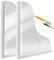 Vriusi 2 Acrylic Shower Splash Guard, Bathtub Splash Guard, Transparent Large Splash Guard for Shower, Self-Adhesive Corner Guards with Silicone Base for Bathroom, Kitchen, Laundry Room And Toilet