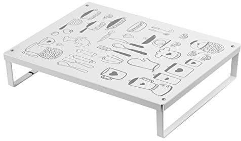 CRILSTYLEO Ripiano Portaoggetti Per Fornelli in Ferro Battuto Ripiano Portaoggetti Da Cucina Multifunzionale Espositore Per Bottiglie Di Condimento