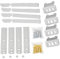 Pack of 4 Universal Integrated Fridge Door Sliders Mounting including 16 Pcs Screws for Easy Installation - Universal Integrated Fridge Door Slider Kit with Brackets, Screw and Clips [Energy Class A]